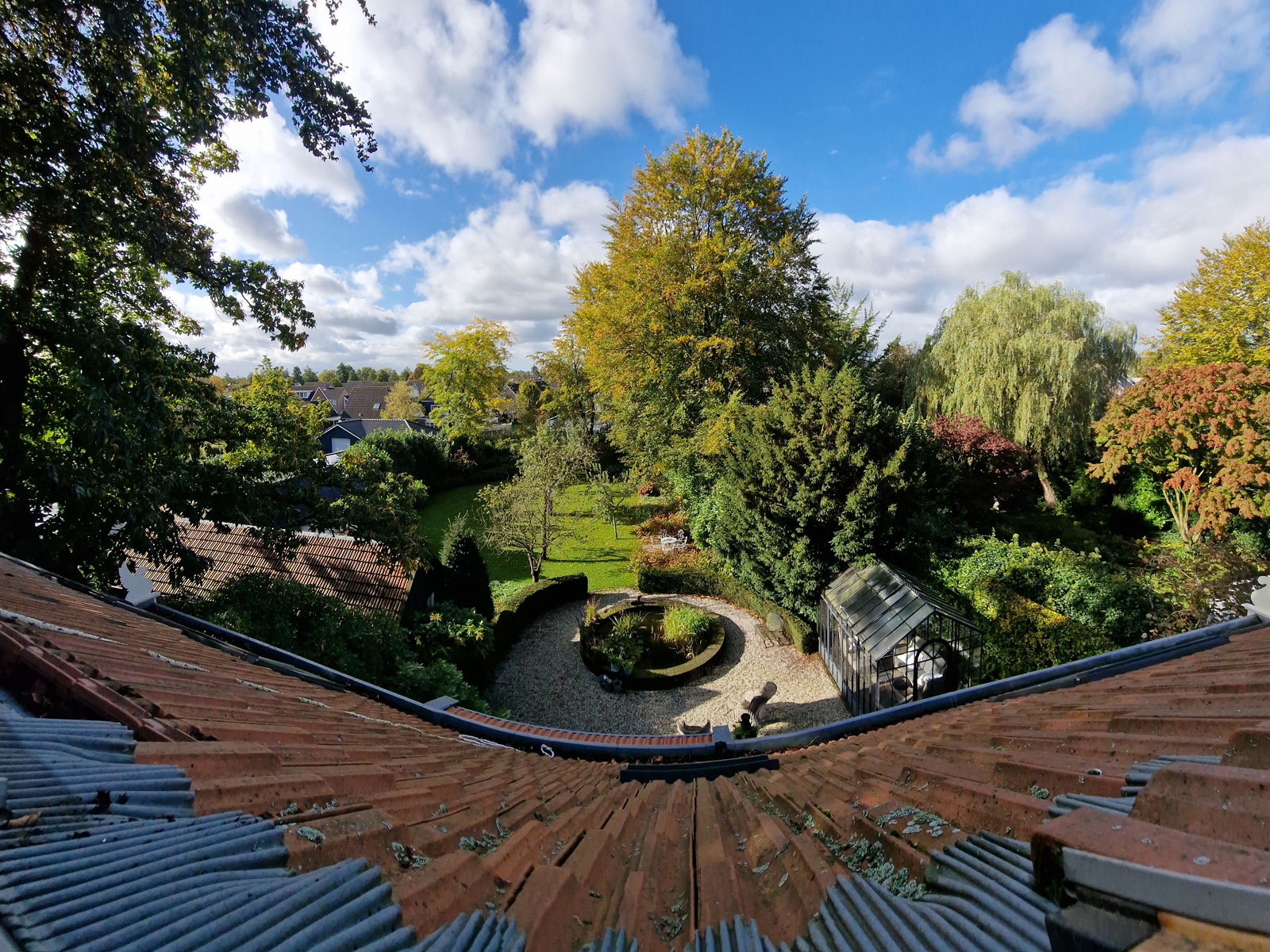 View from roof of historic house in Berlicum