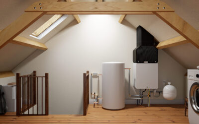 Cooll thermally driven heat pump in attic